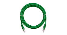 Патч-корд NETLAN U/UTP 4 пары, Кат.5е  заливной, многожильный, BC (CU), PVC нг(B), зеленый, 3м