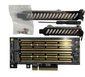 Адаптер SSD дисков PCI-e M2, 2x NVMe(M2)->PCIe x8 Адаптер SSD дисков PCI-e M2, 2x NVMe(M2)->PCIe x8
