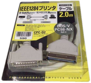 Кабель для принтера ELECOM D-sub25pin Centronics36pin 2м CPC-D2 Кабель для принтера ELECOM D-sub25pin Centronics36pin 2м CPC-D2