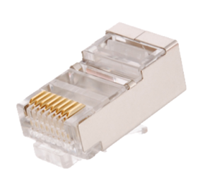Коннектор NETLAN RJ45/8P8C под витую пару, Кат.5e экранированный Коннектор NETLAN RJ45/8P8C под витую пару, Кат.5e экранированный