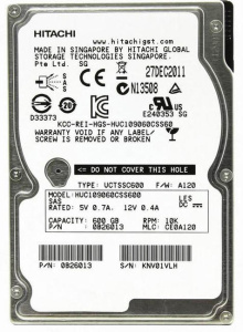 Жесткий диск 2.5" 600 Gb HITACHI HUC109060CSS600 10Krpm SAS 6G Жесткий диск 2.5" 600 Gb HITACHI HUC109060CSS600 10Krpm SAS 6G