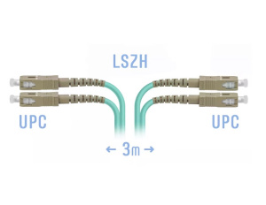 Патч-корд оптический SC-SC UPC/UPC MM Duplex 3мм --3м OM3, LSZH Патч-корд оптический SC-SC UPC/UPC MM Duplex 3мм --3м OM3, LSZH