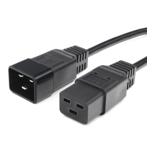 Кабель питания С20 - С19 2 метра/черный/3x2.5/16А Кабель питания С20 - С19 2 метра/черный/3x2.5/16А