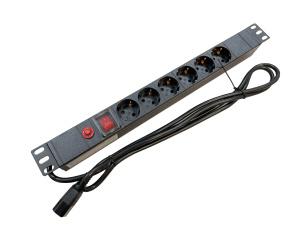 Блок розеток SIT-PDU06-C14 6 шт. 10А 1U с выключателем 230V (разъем C14 для ИБП) Блок розеток SIT-PDU06-C14 6 шт. 10А 1U с выключателем 230V (разъем C14 для ИБП)