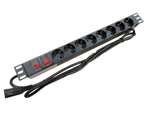 Блок розеток SIT-PDU08-C14 8 шт. 10А 1U с выключателем 230V (разъем C14 для ИБП) Блок розеток SIT-PDU08-C14 8 шт. 10А 1U с выключателем 230V (разъем C14 для ИБП)