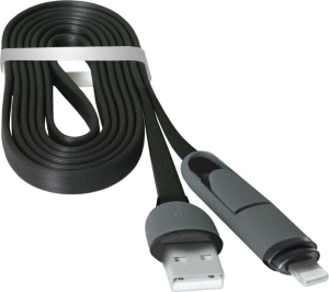 Кабель DEFENDER LIGHTNING+MICRO USB TO USB2 1м USB10-03BP 87488 Black Кабель DEFENDER LIGHTNING+MICRO USB TO USB2 1м USB10-03BP 87488 Black