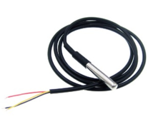 Датчик температуры Dallas ds18b20(1-wire) водонепроницаемый длина провода 2м. Датчик температуры Dallas ds18b20(1-wire) водонепроницаемый длина провода 2м.