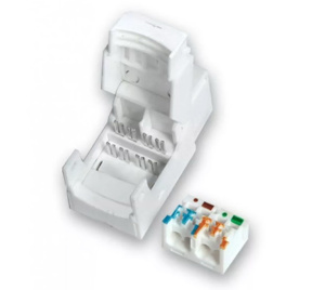 Модуль-вставка Keystone, KRAULER RJ45 8P8C cat.6 90° 110 IDC безинструментальный Модуль-вставка Keystone, KRAULER RJ45 8P8C cat.6 90° 110 IDC безинструментальный