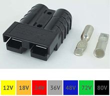 Разъем Anderson 50A Черный (Контакты:сечение провода до 8мм2) для подключения АКБ к ИБП и пр.