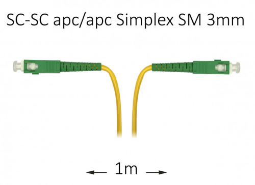 Патч-корд оптический SC-SC APC/APC SM Simplex 3мм --1м