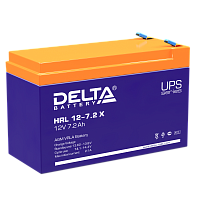 Аккумуляторная батарея Delta HRL 12-7.2-X 12V 7.2 Ач свинцово-кисл. Pro-series срок службы 12 лет