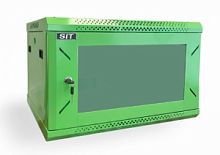 Шкаф 19" 6U SIT-WM062GR телекоммуникационный настенный размеры(ШхГхВ) 600*450*368мм, зеленый