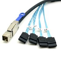 Кабель Mini SAS HD (SFF8644) to 4x (SATA) 1м