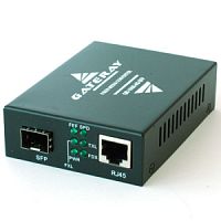 Gateray GR-1000-AS-SFP-LFP медиаконвертер 10/100/1000Base-TX/1000Base-FX, без SFP модуля, LFP-функци