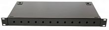 Шкаф кроссовый оптический стоечный 1U 12FC / 12ST, до 24 КДЗС, чёрный