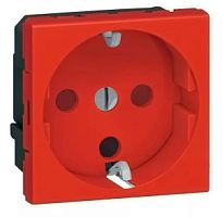Модуль RN16-113-K SchneiderElectric W45 Розетка 250В,16А, С/У, ЗК, Защитные шторки, красная