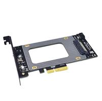 Адаптер SSD дисков формат U.2 SFF8639 ->PCIE 3,0x 4x +SATA Black (PowerStab) Hi-Profile