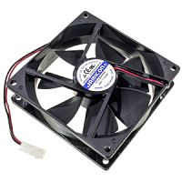 Вентилятор 92x92x25мм DC (24V / 0.23A / 5.5W), 2 Pin, 3.5Krpm, JAMICON (JF0925H2UR-R) втулка