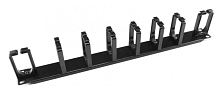 Кабельный организатор Hyperline с пластиковыми кольцами (6 вертикальных и 2 горизонтальных), 19", 1U