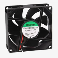 Вентилятор 80x80x25мм DC (12V / 0.14A / 1.7W), 2 Wire, 3.2Krpm, SUNON (EE80251B1-000U-A99) подшипник