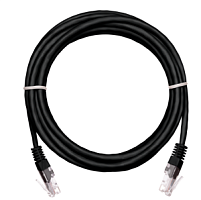 Патч-корд NETLAN U/UTP 4 пары, Кат.5е  заливной, многожильный, BC (CU), PVC нг(B), черный, 0,5м