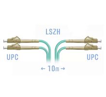 Патч-корд оптический LC-LC UPC/UPC MM Duplex 10 метров OM3, LSZH, 50/125мкм