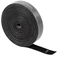 Стяжка-липучка отрывная, в рулоне 5м, ширина 15мм, черная