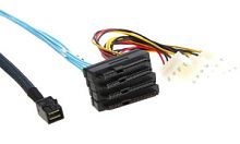Кабель Mini SAS HD (SFF8643) to 4x SAS (SFF8482) + Power Molex 1м