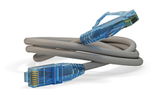 Патч-корд Hyperline U/UTP, Cat.6 (100% Fluke Component Tested), LSZH, 0.5 м, серый