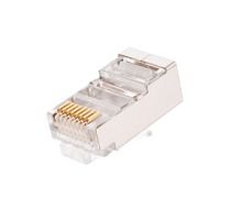 Коннектор NIKOMAX RJ45/8P8C под витую пару, Кат.6 (Класс E), покрытие 50мкд, экранированный (100шт)