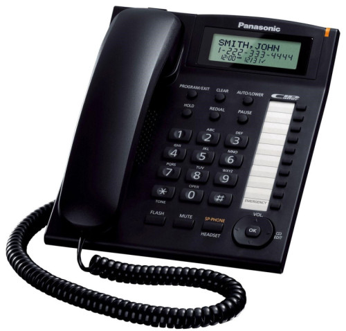 Телефон Panasonic KX-TS2388RU 3х-строчный дисплей,10 кнопок быстрого набора,спикерфон,черный(новый)