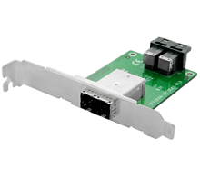 Переходник 2x Mini SAS HD (SFF8643) to 2x Mini SAS HD (SFF8644) High+Low Profile