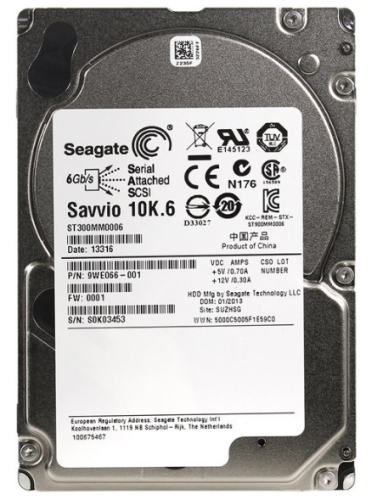 Жесткий диск 2.5" 300 Gb Seagate ST300MM0006 10Krpm 64MB SAS 6G