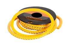 Маркер NIKOMAX кабельный, трубчатый, эластичный, под кабели 3,6-7,4мм, цифра "0", желтый, уп-ка 500ш