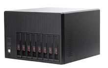 Корпус Mini-Tower NAS-8 (MiniITX, Black, PWM Fan, No PSU)