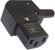 Разъем C13 250V 10А разборный (угловой боковой)