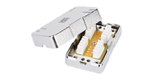 Кабельный соединитель NETLAN IDC-IDC, Кат.5e , KRONE, T568A/B, экранированный, металлик