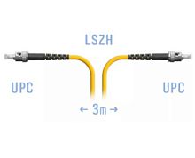 Патч-корд оптический ST-ST UPС SM Simplex 3 м. 