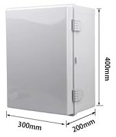 Шкаф сетевой мультимедийный пластиковый с перфорированной панелью 400*300*200 IP67