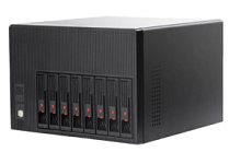 СХД TrueNAS Mini-Tower NAS-8 (8LFF SAS-SATA/i5-4590T/8GB/128GB/1GLAN, Black, PWM Fan, +PSU)