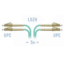 Патч-корд оптический LC-LC UPC/UPC MM Duplex 3 метра OM3, LSZH, 50/125мкм