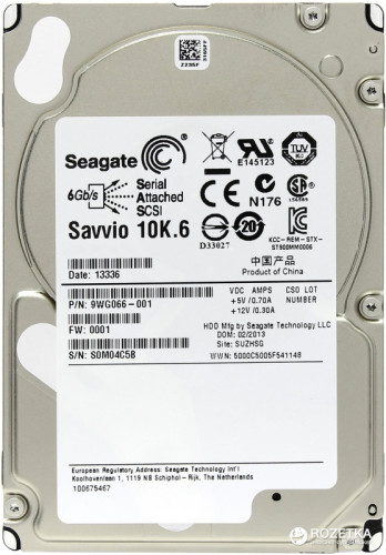 Жесткий диск 2.5" 900 Gb Seagate ST900MM0006 Savvio 10K.6 10Krpm 64MB SAS 6G 