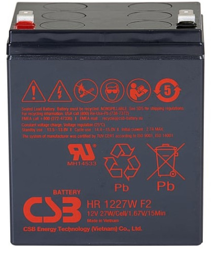 Аккумуляторная  батарея CSB HR1227W F2 12V, 7Ah свинцово-кислотная