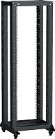 Стойка двухрамная 19" LINEA F, 42U, 600х600мм, на роликах, чёрная, ITK LF05-42U66-2RM