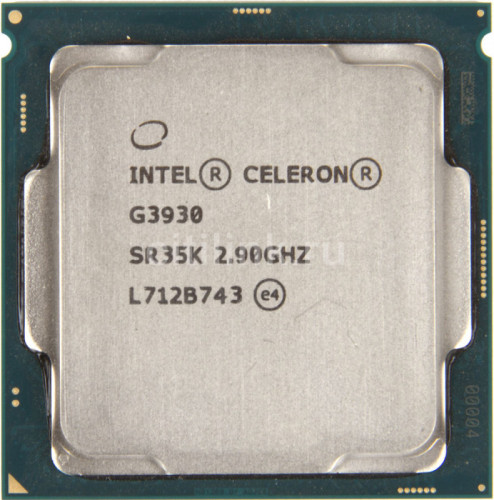 Процессор Intel Celeron G3930(2C/2T, 2.9Ghz, 2MB,51W, HD610) LGA1151,CPU Mark:3042/1657