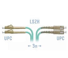 Патч-корд оптический LC-SC UPC/UPC MM Duplex 3мм --3м OM3, LSZH