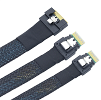 Кабель Slim SAS LP (SFF8654-8i) to 2x Slim SAS (SFF8654-4i) 1м