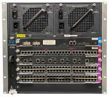 Модульный коммутатор Cisco Catalyst 4506 комплектность: 96x1Gbit(PoE+) +24Gbit+6SFP