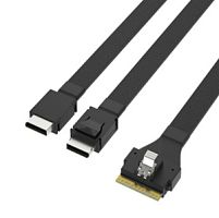 Кабель (ACD-60001-ZC) Slim SAS (SFF8654-8i) to 2x Oculink (SFF8611-4i) 1м NVME