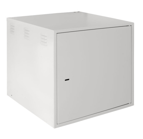 Настенный антивандальный шкаф сейфового типа, 12U, Ш600хВ600хГ600мм, серый